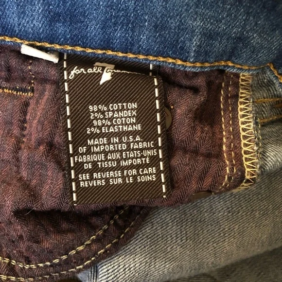 7 FOR ALL MANKIND Crop Dojo Jeans Size 31 - Picture 9 of 12